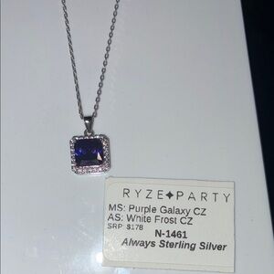 Purple Galaxy CZ Necklace